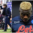 Lukaku and Conte at Inter Milan (left), Napoli icon Victor Osimhen (right).