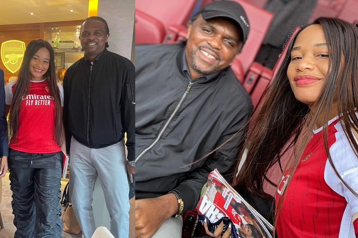 Amara and Kanu posed along with the current president of Rwanda, Paul Kagame. - Instagram/Amara Kanu