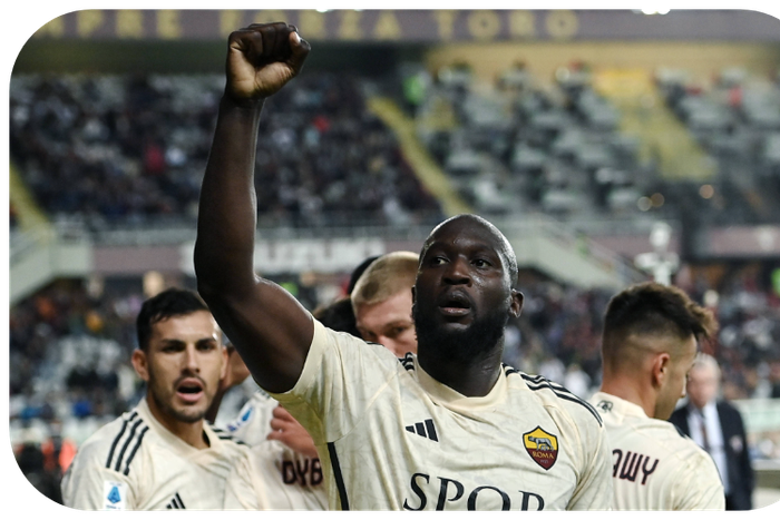 Romelu Lukaku scores Roma's first goal