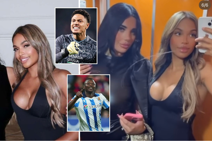 Super Eagles: Sadiq Umar’s Oyinbo wife and Maduka Okoye’s girlfriend link up in Italy