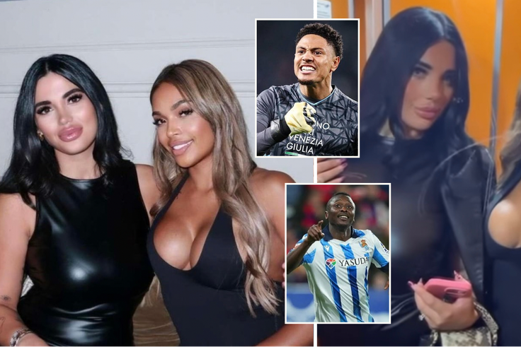 Super Eagles: Sadiq Umar’s Oyinbo wife and Maduka Okoye’s girlfriend link up in Italy