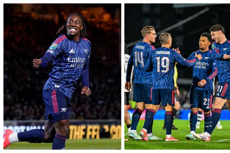 Eze scores first Arsenal goal