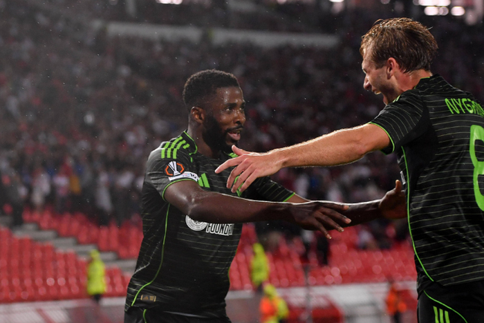 Kelechi Iheanacho celebrating his goal against Red Star || Image credit: Imago