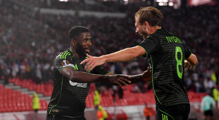 Kelechi Iheanacho celebrating his goal against Red Star || Image credit: Imago
