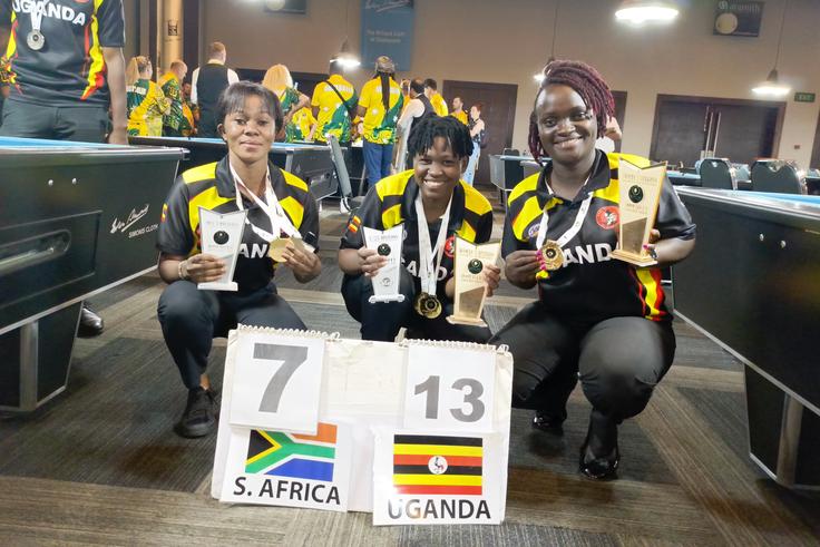 Uganda Lady Pool Cranes win the BlackBall International Hawley Cup