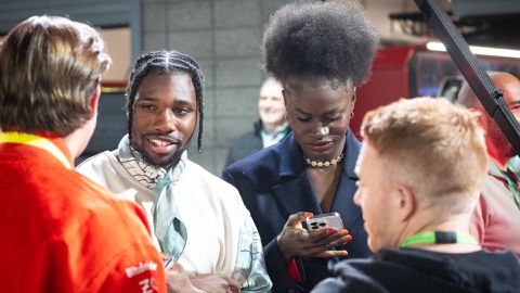 Junelle Bromfield and Noah Lyles steal the red carpet moment at Las Vegas Grand Prix