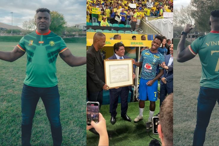 MMA star Francis Ngannou welcomes Brazil and Real Madrid forward Vinicius Jr to embrace his Cameroon heritage