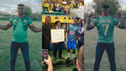 Francis Ngannou and Vinicius Jr: MMA star welcomes Brazil forward to embrace Cameroon heritage