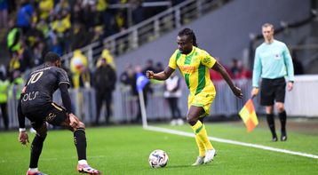 Moses Simon escapes unharmed as Nantes fans attempt pitch invasion during loss to Le Havre