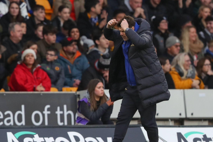 Mauricio Pochettino manager of Chelsea reacts during the Premier League match Wolverhampton Wanderers vs Chelsea at Molineux, Wolverhampton || Image credit: Imago