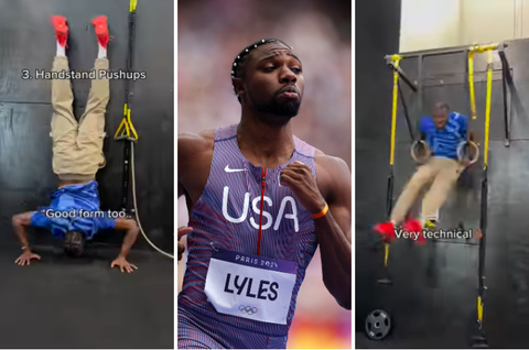 Will Noah Lyles make a good gymnast? Track star shows prowess with unbelievable routines ahead of 2025 season