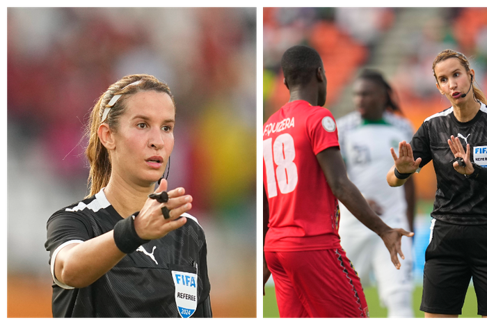 Moroccan female referee Bouchra Karboubi