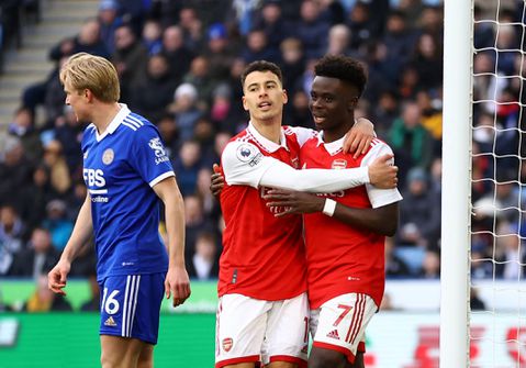 Martinelli goal downs Iheanacho's Leicester as Arsenal tighten grip on top spot