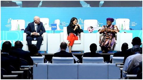 FIFA president Infantino links up with Nigeria's Dr Ngozi Okonjo-Iweala