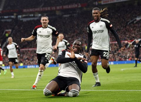 Calvin Bassey celebrates after scoring against Man Utd || Imago
