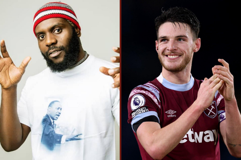 West Ham star Declan Rice raves about Nigerian rapper Odumodublvck's song named after him