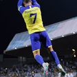 Cristiano Ronaldo celebrating for Al Nassr.