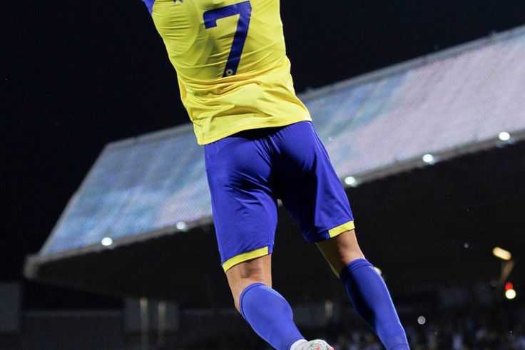 Cristiano Ronaldo celebrating for Al Nassr.
