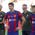 Ansu Fati, Robert Lewandowski and Pedri for Barcelona || Image credit: Imago
