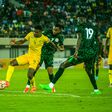Teboho Mokoena of South Africa and Ademola Lookman of Nigeria during the 2026 FIFA World Cup, WM, between Nigeria and South Africa at Goodswill Akpabio International Stadium on June 7, 2024 in Uyo, Nigeria. Photo by Oty Silas