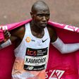 Geoffrey Kamworor settles for second place.