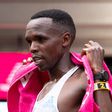 Amos Kipruto at the 2022 London Marathon.
