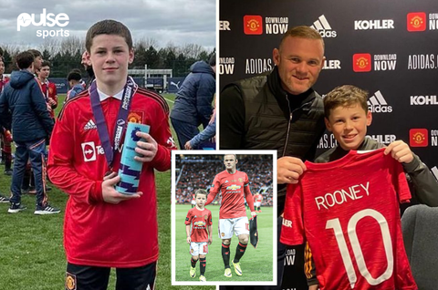 Kai Rooney: 6 Facts about Wayne Rooney's 13-yr-old son who scored 56 goals for Man United's team