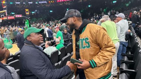 Former President Uhuru Kenyatta witnesses Miami Heat's surprise win at NBA playoffs in Boston
