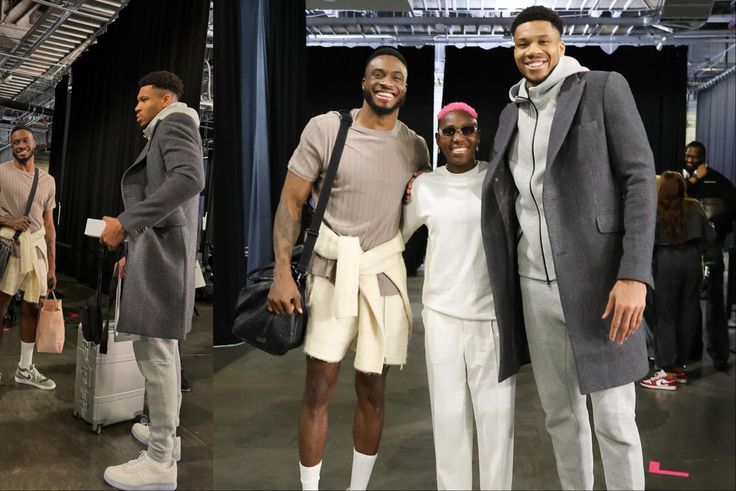Super Falcons star Asisat Oshoala looks short next to Nigerian Freak Giannis Antetokounmpo.