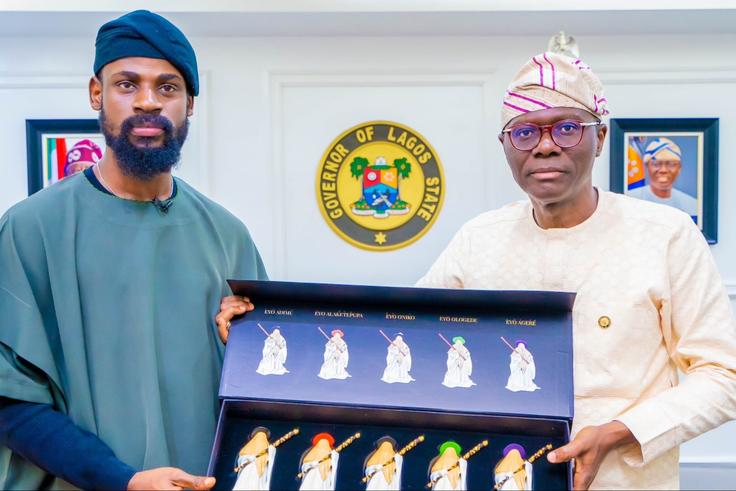 Lagos State Governor Babajide Sanwo-Olu teams up with World record chess player Tunde Onakoya.