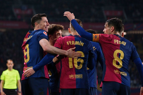Barcelona are aiming for a treble.