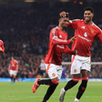 mad Diallo of Manchester United (C) celebrates with Marcus Rashford of Manchester United after scoring their 2nd goal - Photo: Simon Stacpoole Offside.