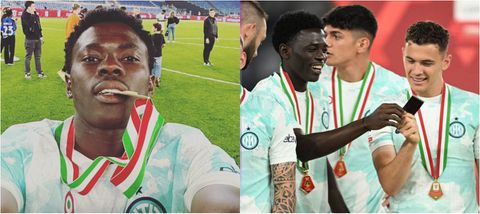 18-year-old Nigerian  star makes history with Inter Milan, joins Martins, Obi in Cup success