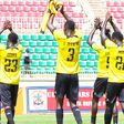 Tusker players applauds fans after FKF Premier League match.