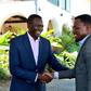 NOC-K president Paul Tergat and Sports CS Ababu Namwamba