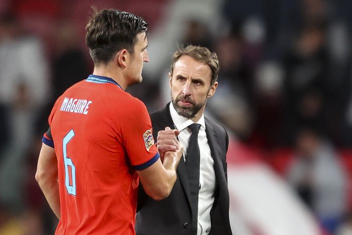 England boss Gareth Southgate and Manchester United defender Harry Maguire