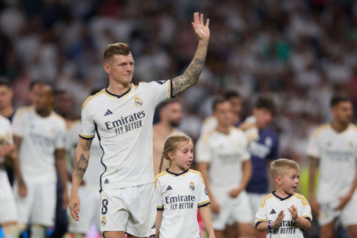 Toni Kroos during his final game as a Real Madrid player at the Santiago Bernanbeu || Image credit: Imago