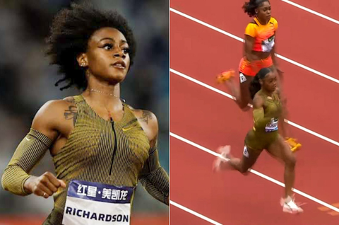 [WATCH] Sha'Carri Richardson's emphatic 10.83s victory over Olympic champion Elaine Thompson-Herah at Prefontaine Classic