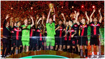 Boniface, Tella put Europa League heartbreak aside to complete domestic double with Leverkusen