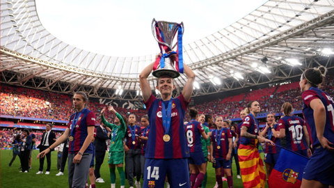 Barcelona beat Lyon for the first time ever to lift consecutive Champions League titles