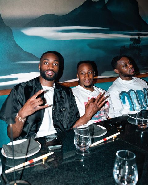 Super Eagles stars Semi Ajayi and Ayodele Aribo celebrate AFCON ticket in Miami.