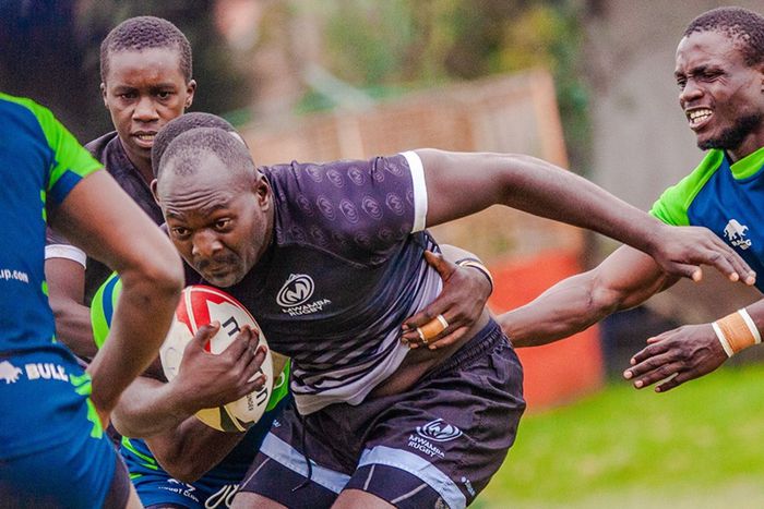 Dan Sikuta of Mwamba RFC during a friendly match.