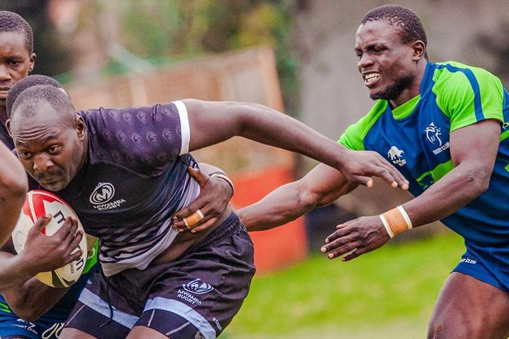 Dan Sikuta of Mwamba RFC during a friendly match.