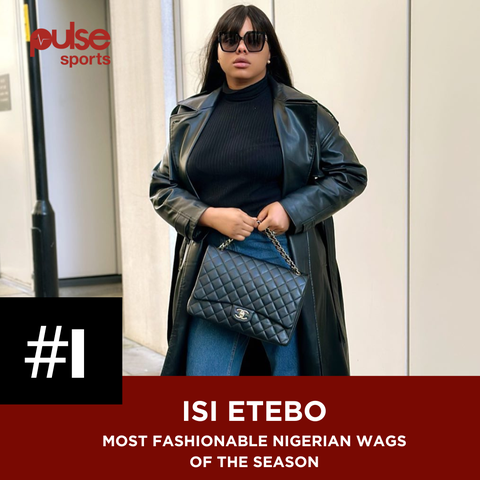 Isi Etebo has been crowned as the most fashionable Nigerian Wag of the season.