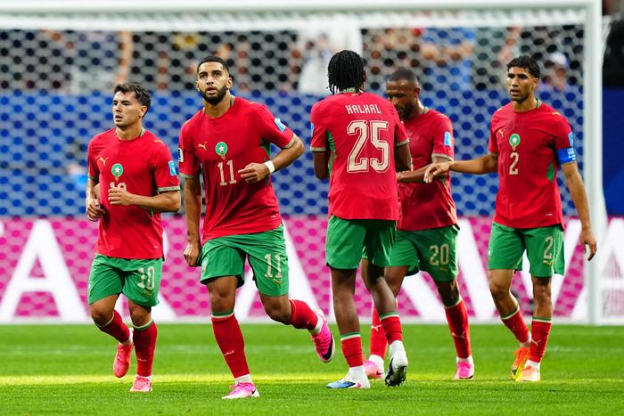 Morocco players celebrating || imago