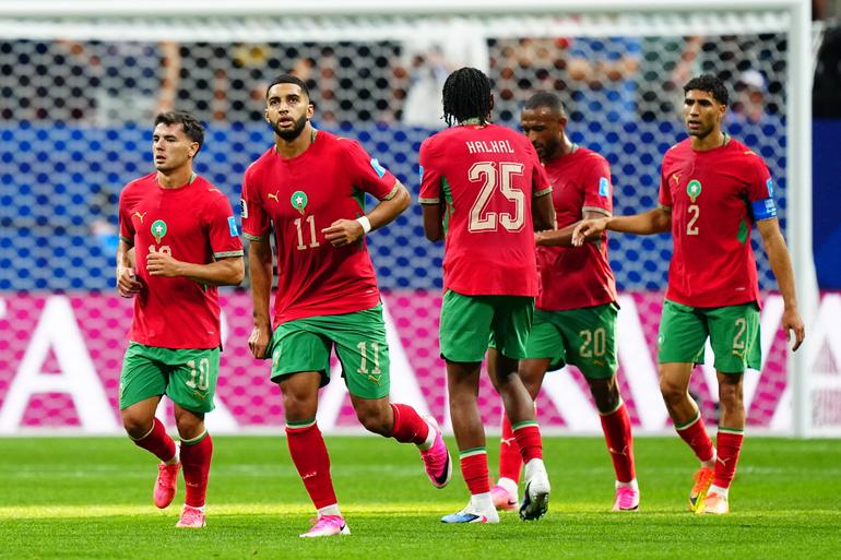 Morocco players celebrating || imago