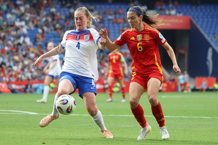 Aitana Bonmati and Keira Walsh play during the match between the women s national teams of Spain and England,