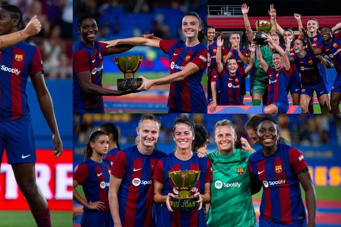 Oshoala made her return as Barcelona Femeni recorded a 5-0 win against Juventus in the Gamper trophy match played on Thursday, August 25, 2023. (Twitter/Barcelona Femeni)