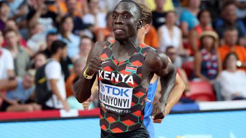 Emmanuel Wanyonyi reacts to being sole Kenyan finalist in 800m race