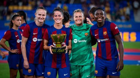 In their round of 16 against the Lioness of England, Oshoala returned to the bench and did not get to take a penalty as they crashed out. (Instagram/Barcelona Femeni)